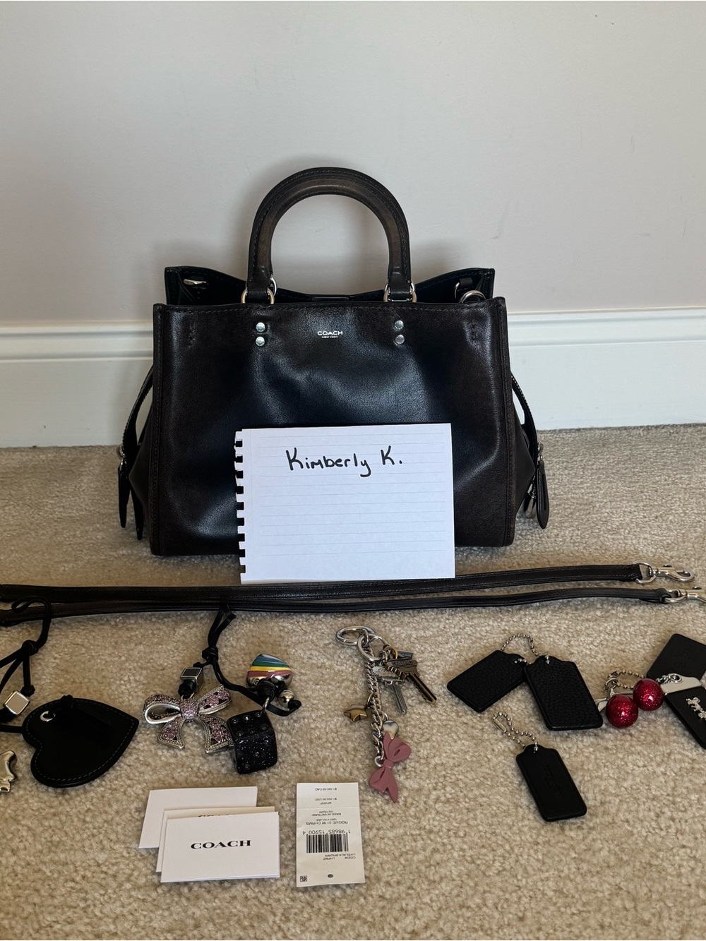 Coach Rogue 31 Loved Leather crossbody strap not included